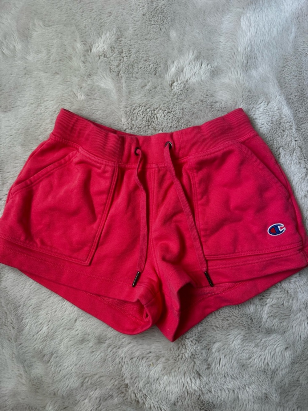 Champion Women’s Bright Pink Fleece Athletic Shorts